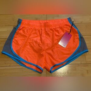 90 Degree by Reflex Neon Orange Running Shorts XL NWT